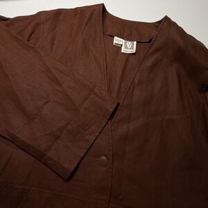 Anne Klein Womens Small Brown Vintage Jacket Blazer Classic Chic